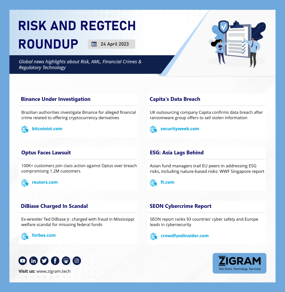 Binance, Opta, Capita, ESG, DiBiase, SEON img