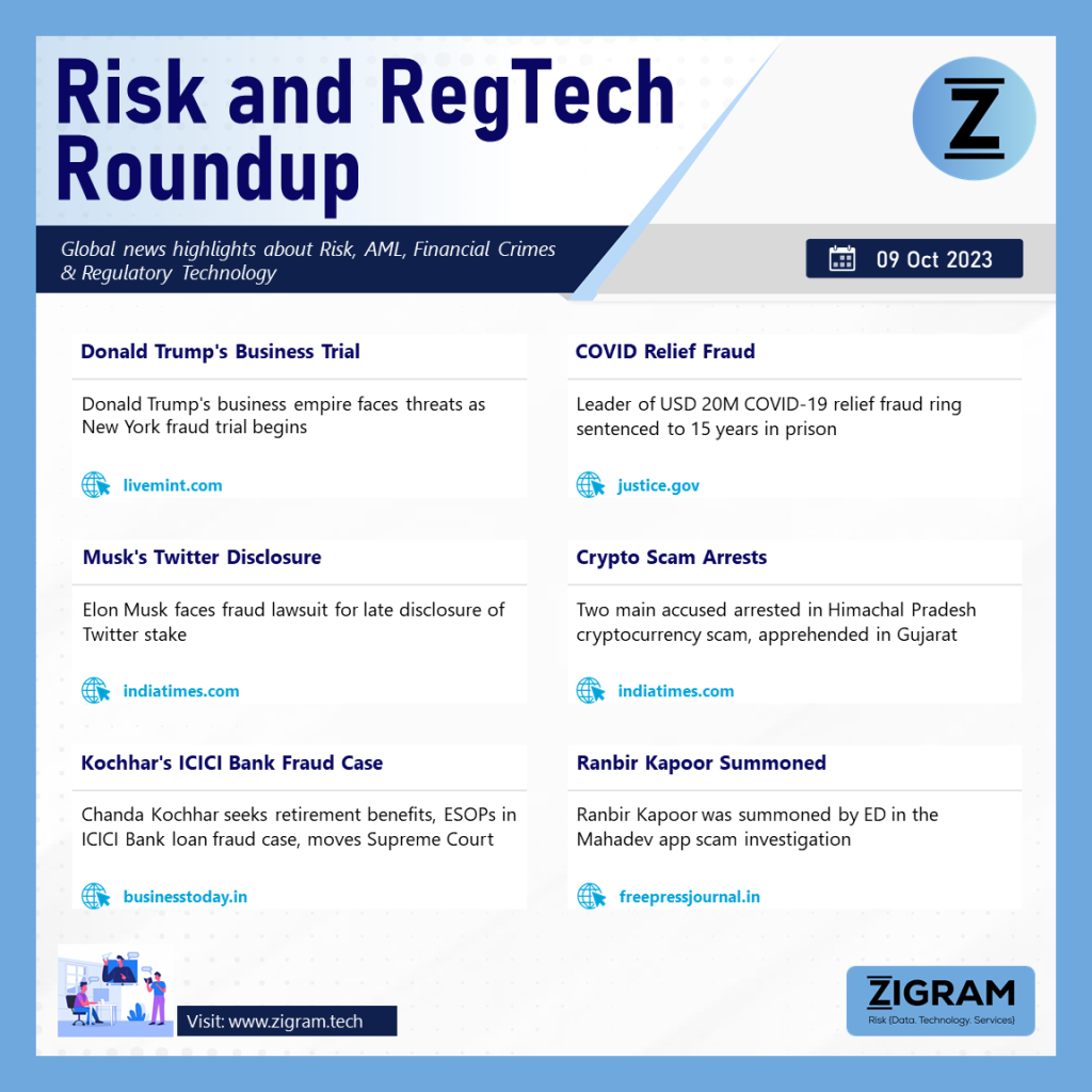 Risk and RegTech RoundUp | 09 Oct 2023 RRR 09 October SM Final1