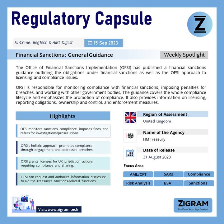 OFSI Financial Sanction: General Guidance | ZIGRAM | The Best Risk Apps ...